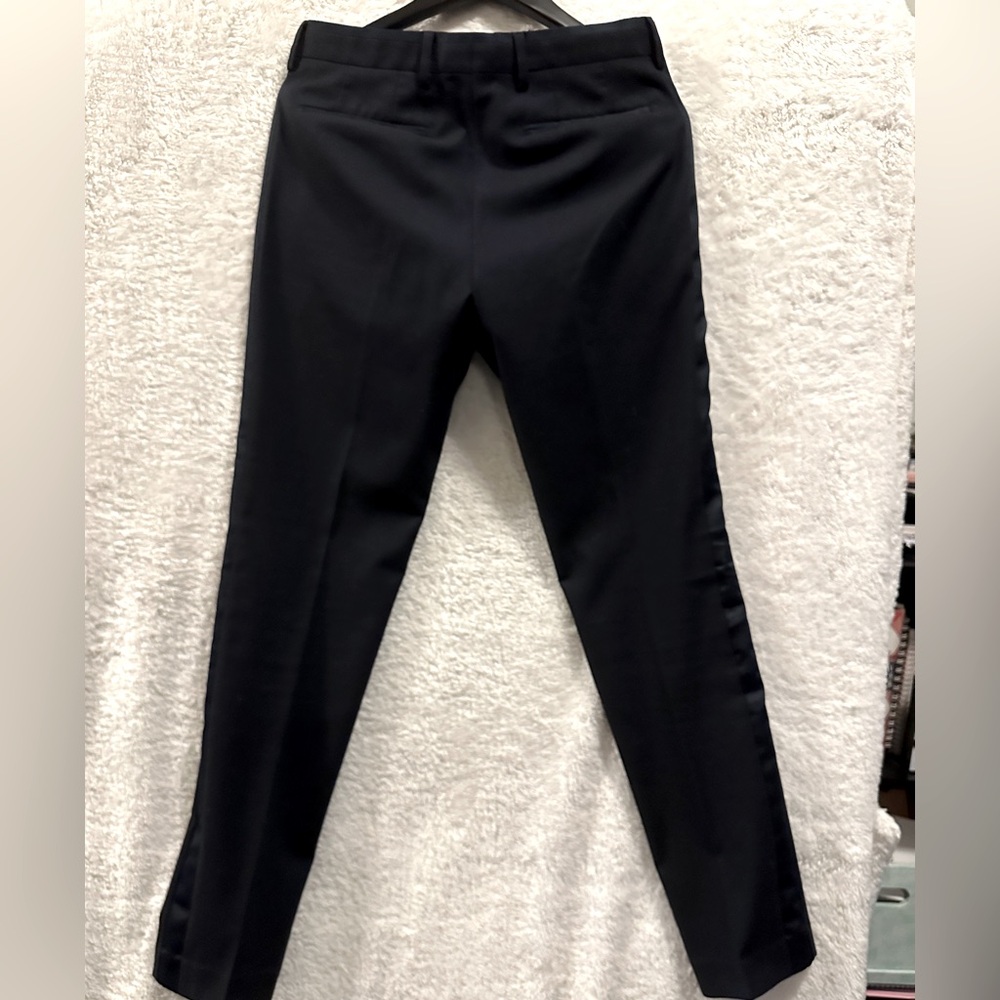 Topman pants-Skinny Slim Suit Pant Navy W30, L32 with racing stripe detail